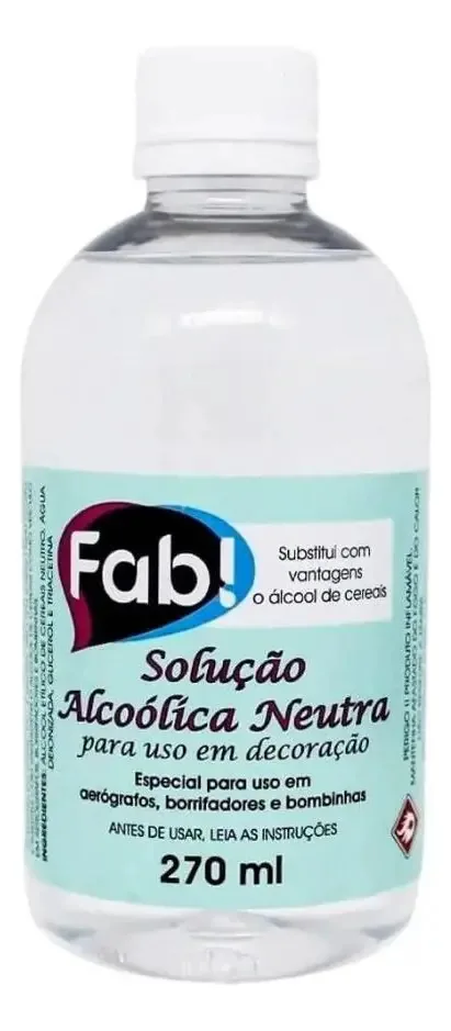 Solução Alcoólica Neutra 270ml Fab Para Confeitaria