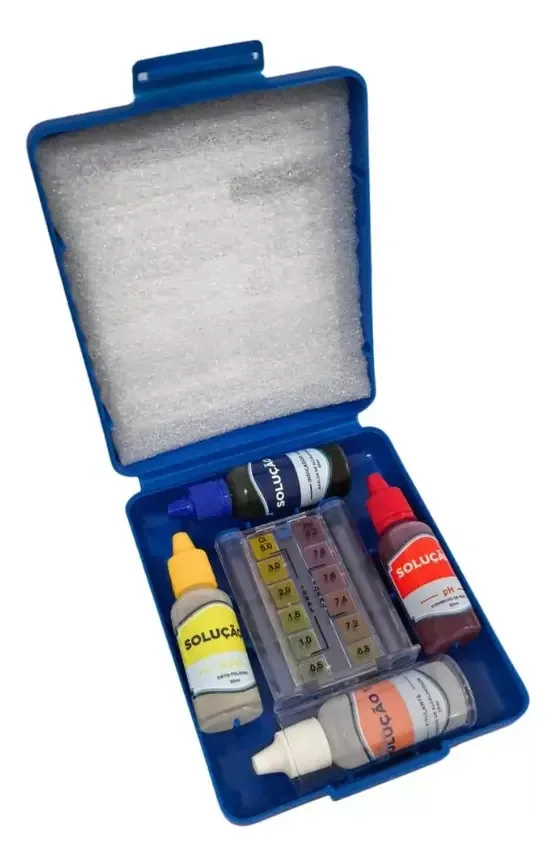 Kit Teste para Piscinas com pH, Cloro e Alcalinidade da Aquality