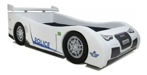 Cama Infantil Police - Pneus Embutidos - Impressão Digital