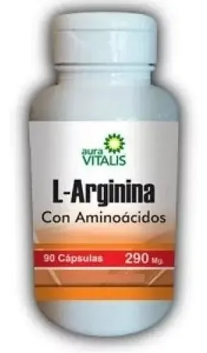 L-Arginina 90 cápsulas. Aura Vitalis. Serviço agrícola. Sabor próprio