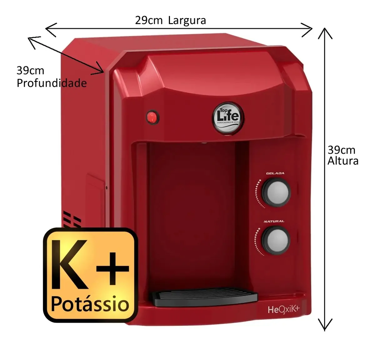 Filtro Agua Parede Com Adição Potássio Super Imediato Cor Vermelho 110