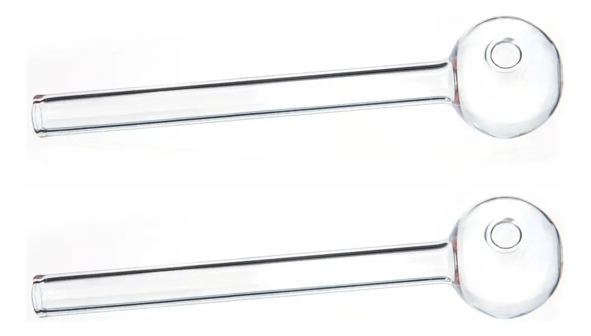 Pipe De Vidro 11cm Para Oil Oléos Dab Dabber Wax (kit Com 2)