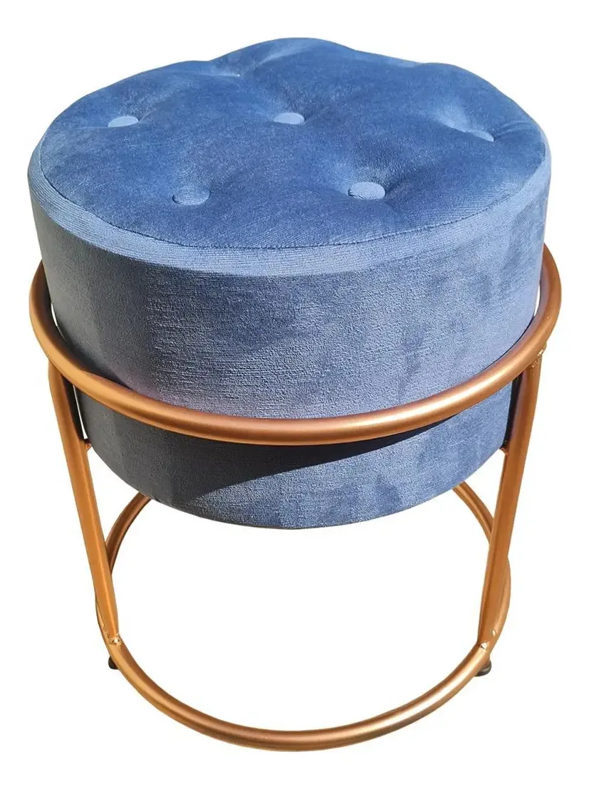 Puff Banqueta Provador Loja Boutique Camarim Conforto Azul