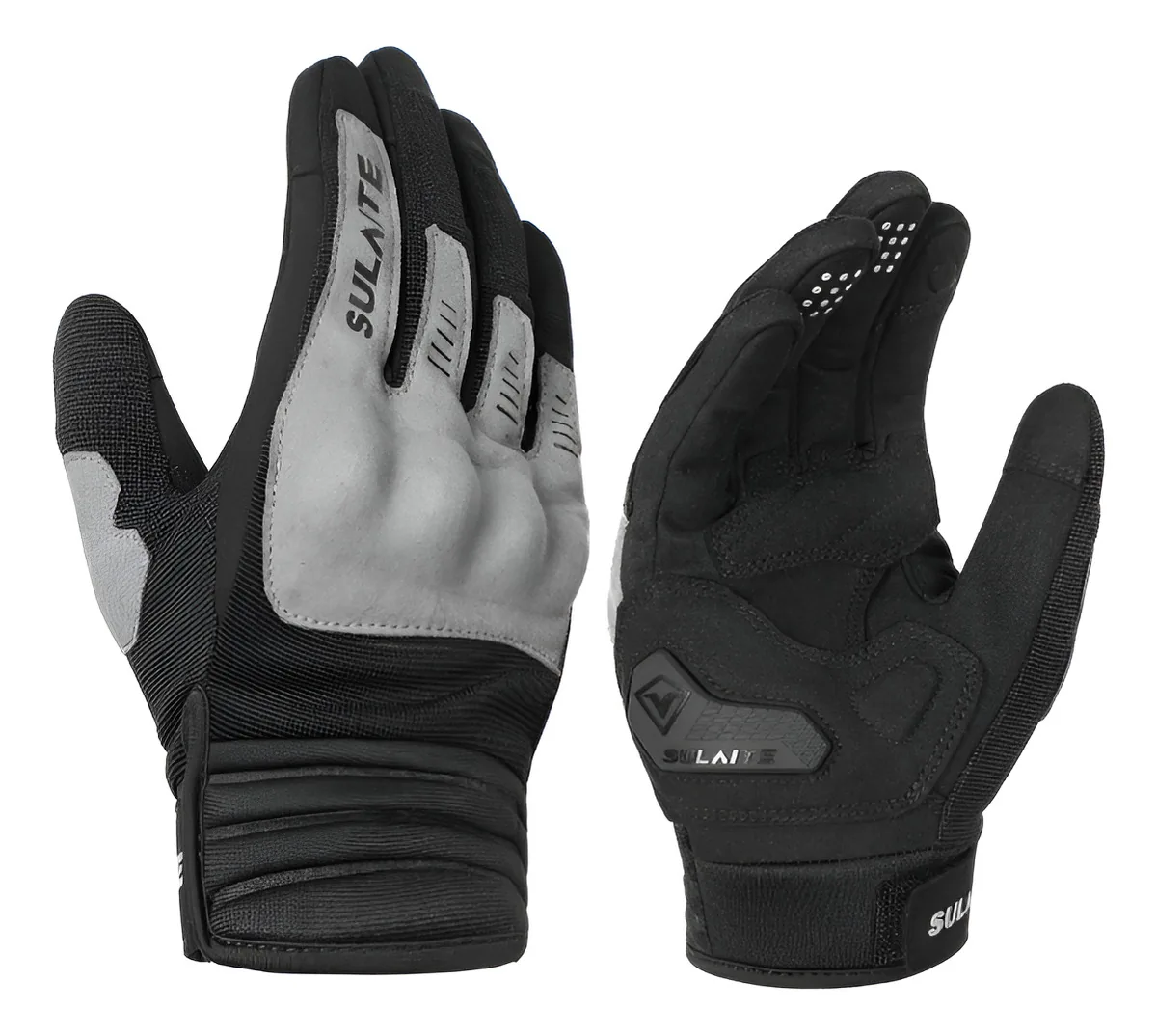 Par de luvas para motociclistas Chcycle G3 cinza tamanho XL