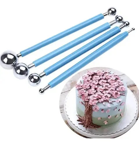 Kit 4 Boleador Bolo Biscuit Artesanato Ponta Dupla Esféricas
