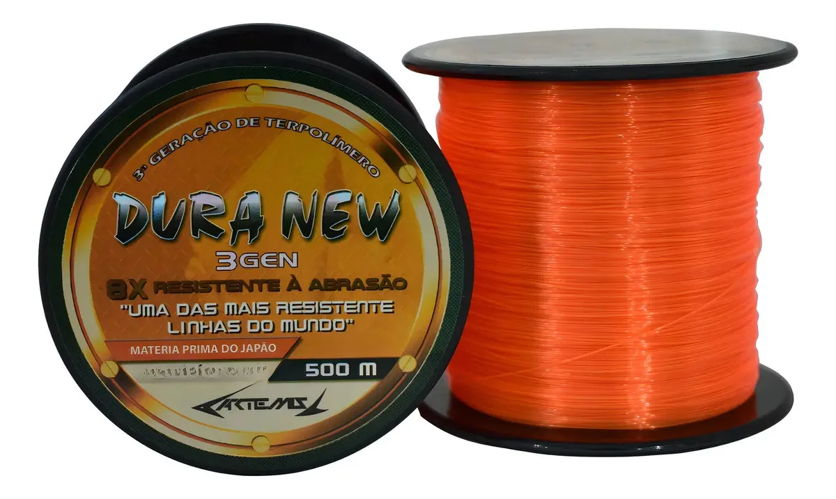 Linha De Pesca Duranew Duranium Laranja