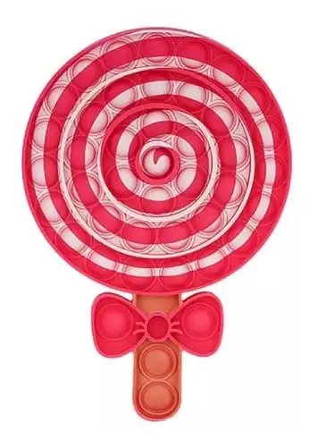 Pop It Fidget Toy Pirulito Rosa