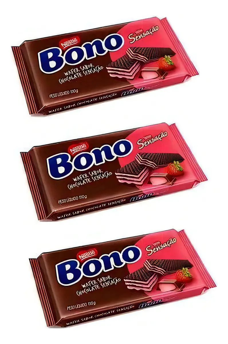 10 Biscoitos Bono Wafer Sensação 110g