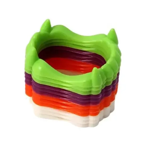 Dentaduras De Plástico Dentes Brincadeira Fantasia 50un