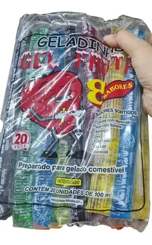 Geladinho Sortido 100ml C/60un - Gelfruta - Gel Fruta