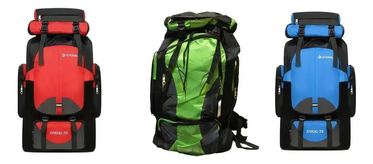 3 Mochilas 70 Litros Esportiva Camping Trilha- Familia