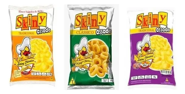 Salgadinho Milho Skiny 38g Sabores- 50un