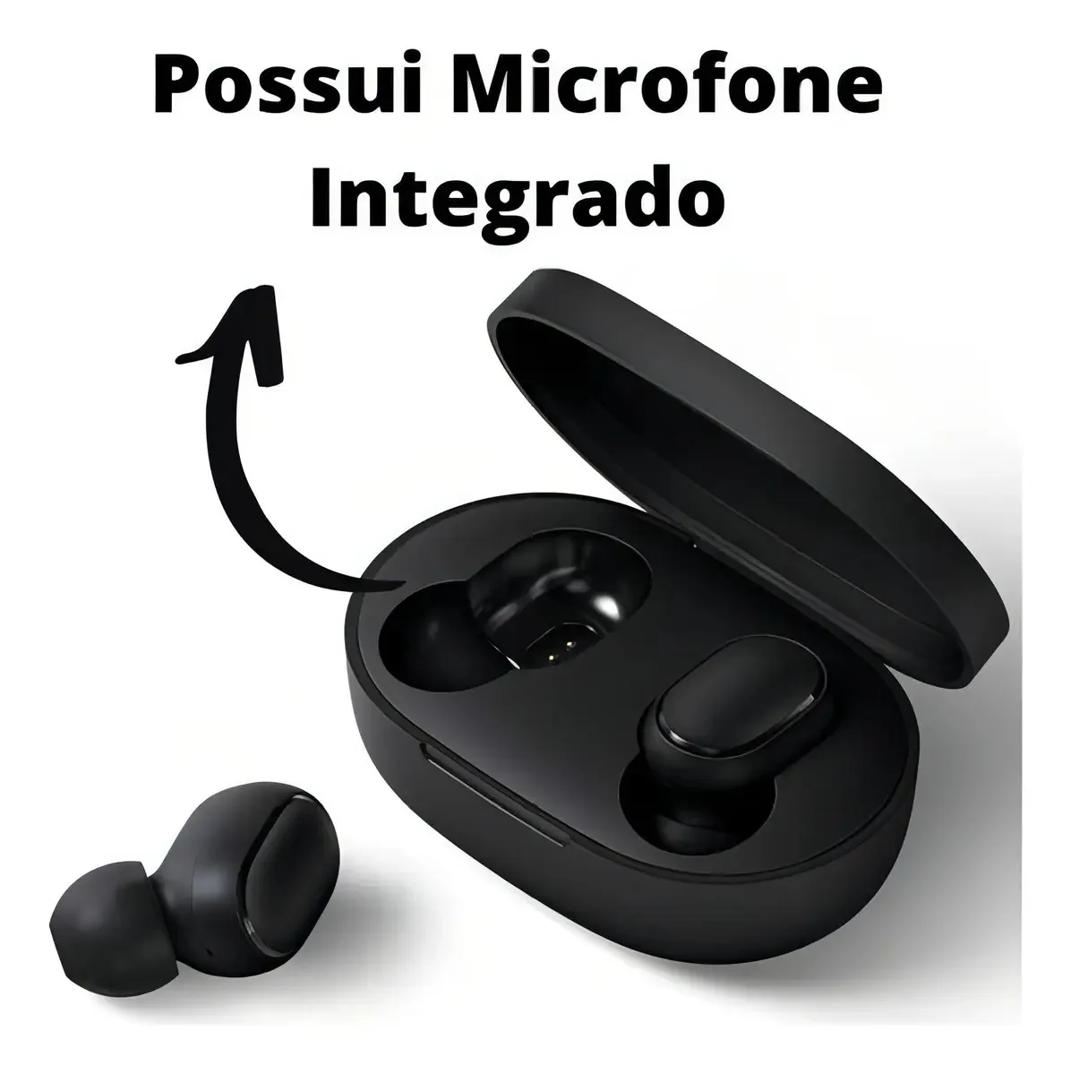 Fone Ouvido Sem Fios Preto Bluetooth Para Moto G60 / G60s