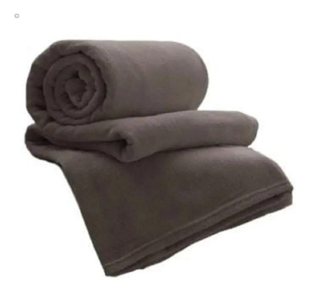 Manta Casal Quentinha Soft Fleece Macia Microfibra Tabaco