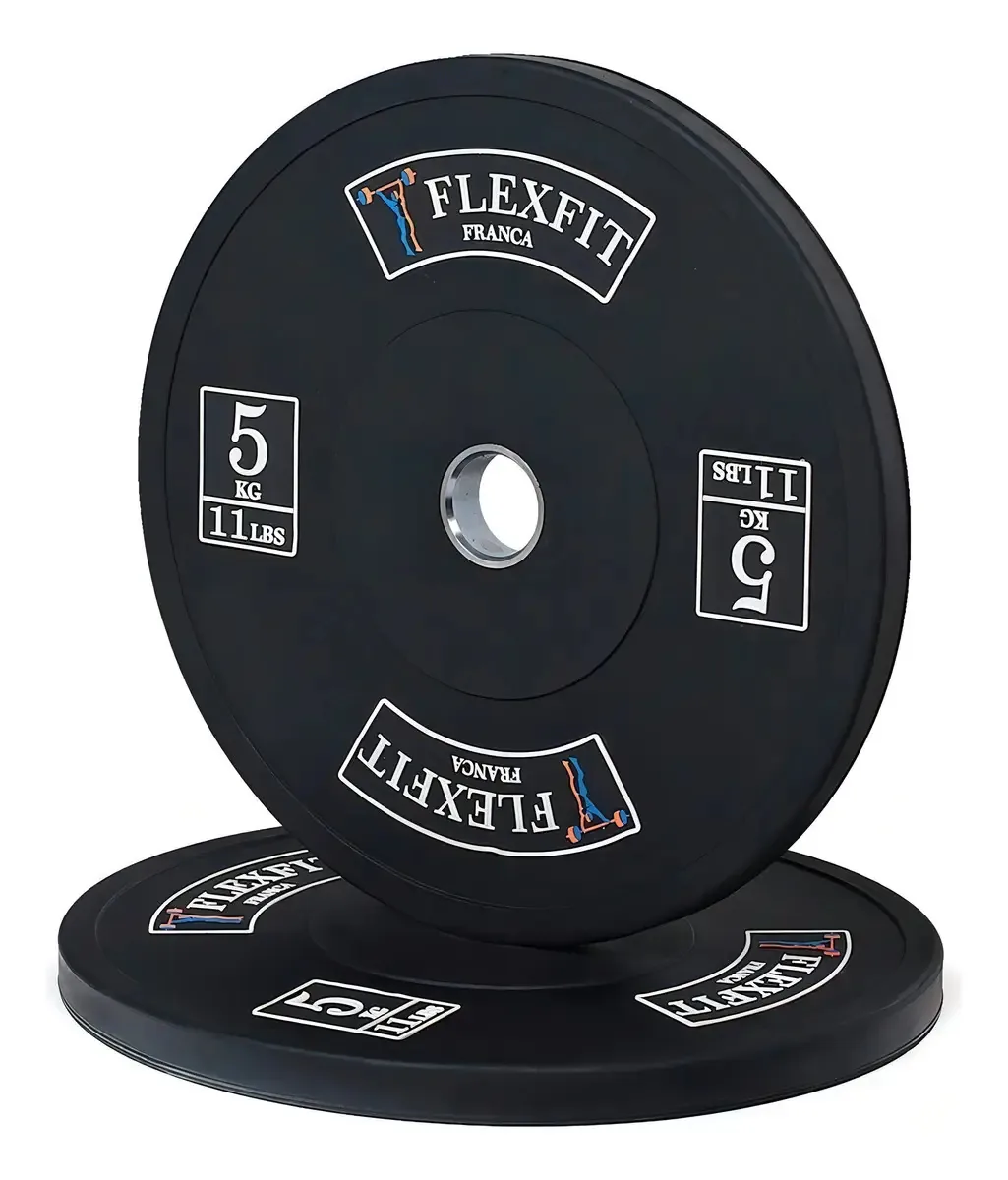 Kit Anilhas Bumper Olímpica 30kg Flexfit Franca Crossfit