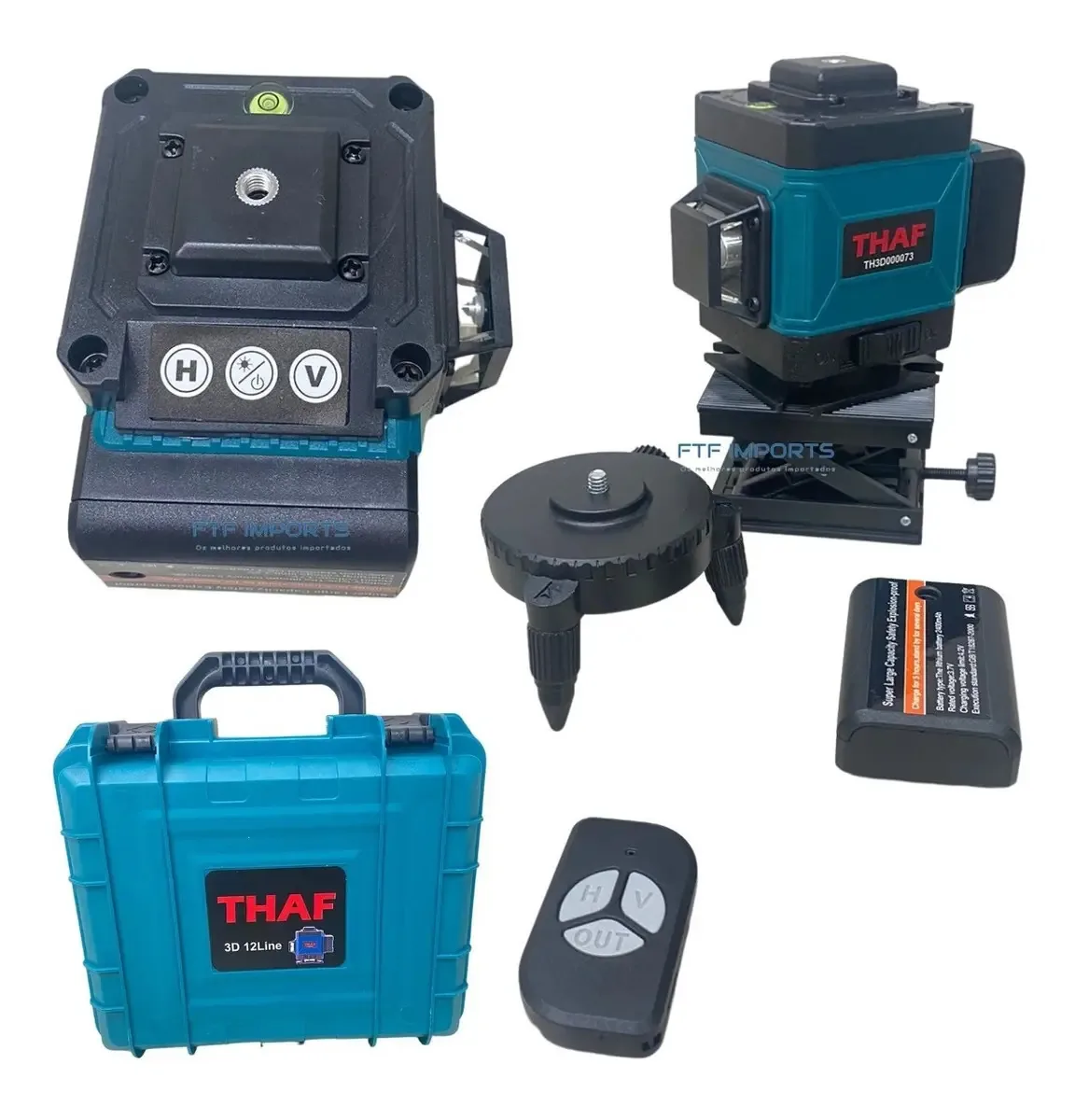 Nivel A Laser 3d 12 Linhas Verde Autonivelante C/suporte Pb1