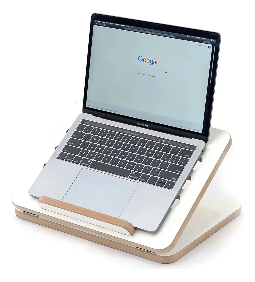 Suporte De Livro Notebook Apoio Tablet Apostila - Premium Cor Branco