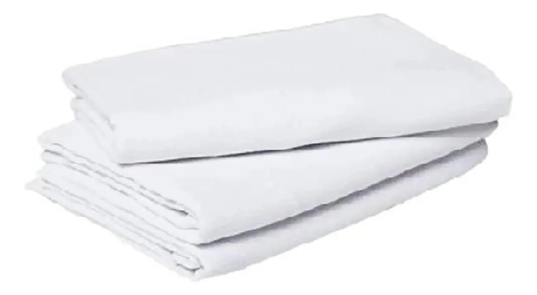 Kit 5 Panos De Chão De Microfibra 50x70cm Limpeza - Branco