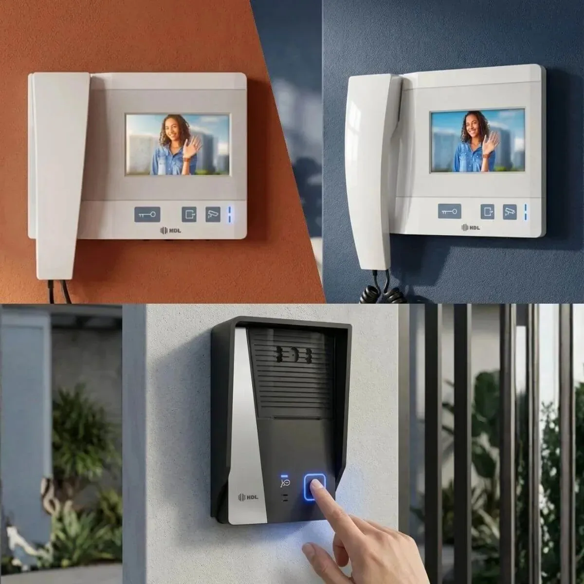 Vídeo Porteiro Eletrônico HDL Com Câmera e Monitor 4,3'' Preto