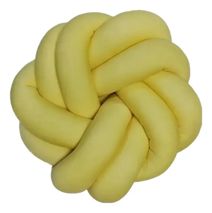 Almofadas Nó Circle Cor Amarelo Claro