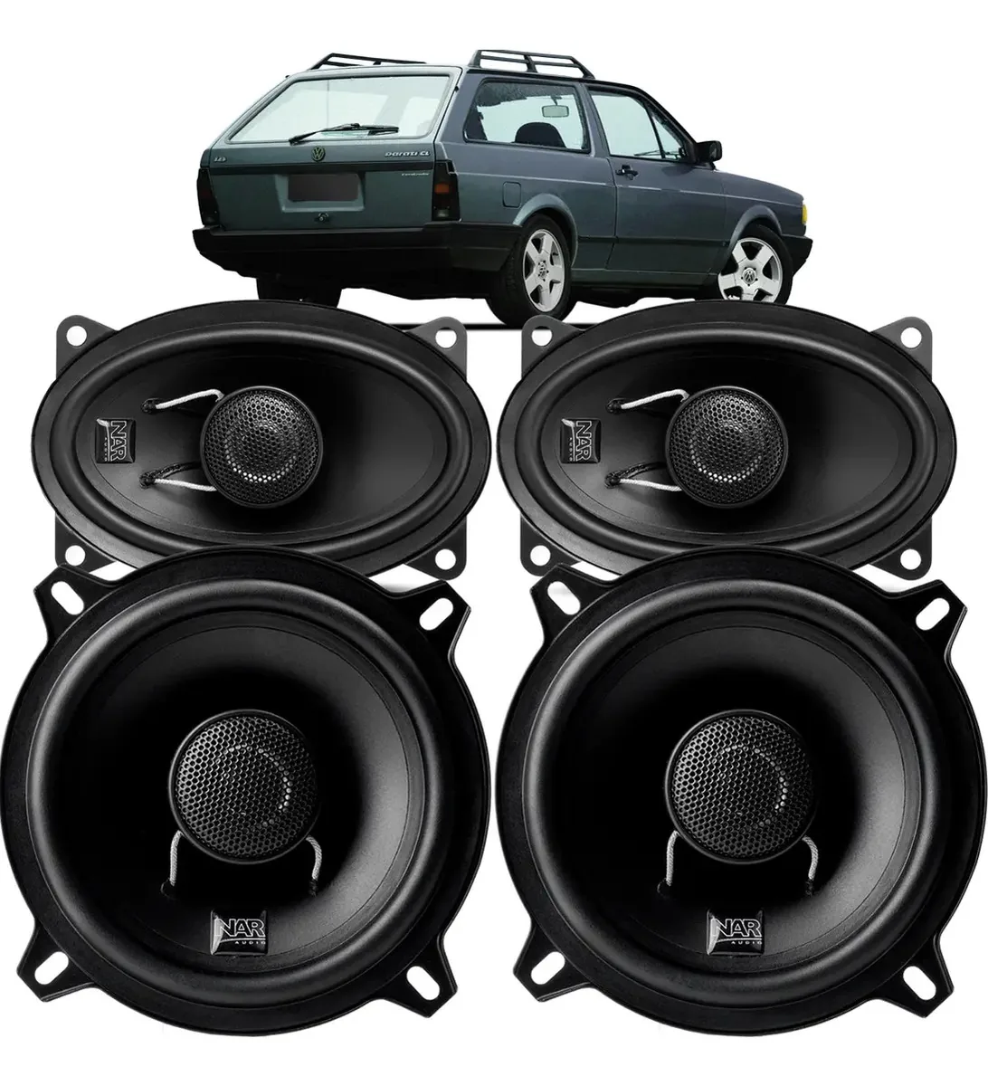 Kit Falantes Dianteiros + Traseiros Vw Parati Quadrada Cl