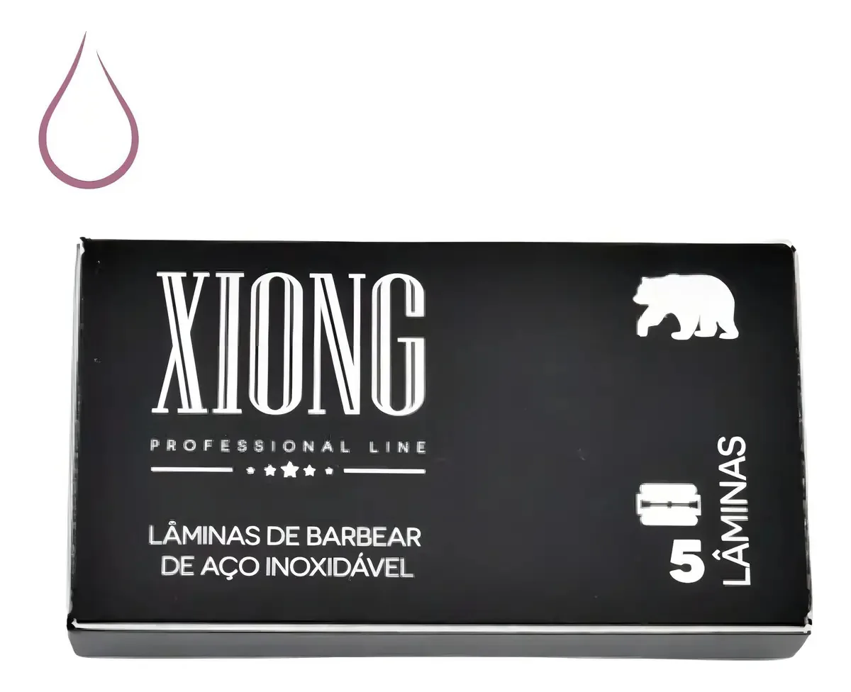 Caixa De Lâminas Xiong Barbeiro Aço Inoxidável Com 5 Lâminas