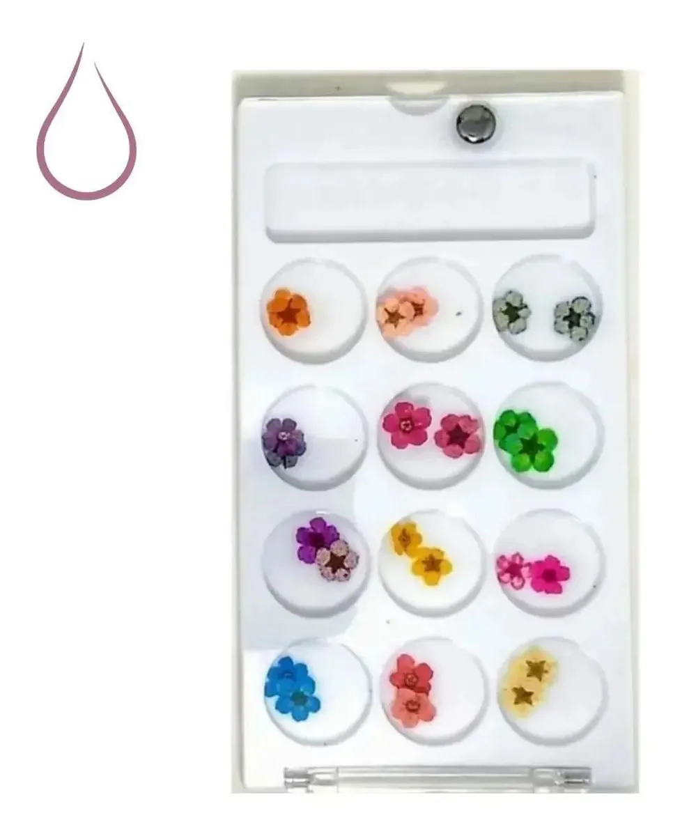 Kit Acessórios Unhas Sabrina Sato 12 Modelos Flores Secas Decoração