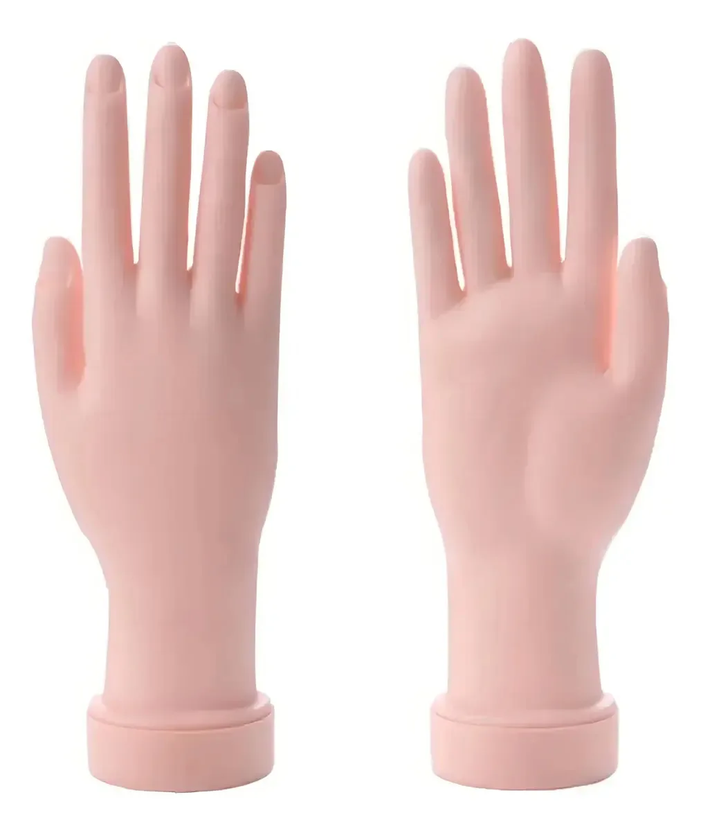 Mão Flexível Silicone Treino Alongamento Unhas Gel Acrigel