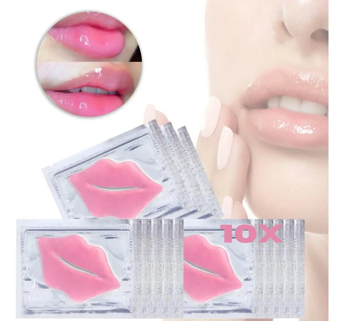 Máscaras Labial Hidratante Colágeno Boca Nutritiva 10