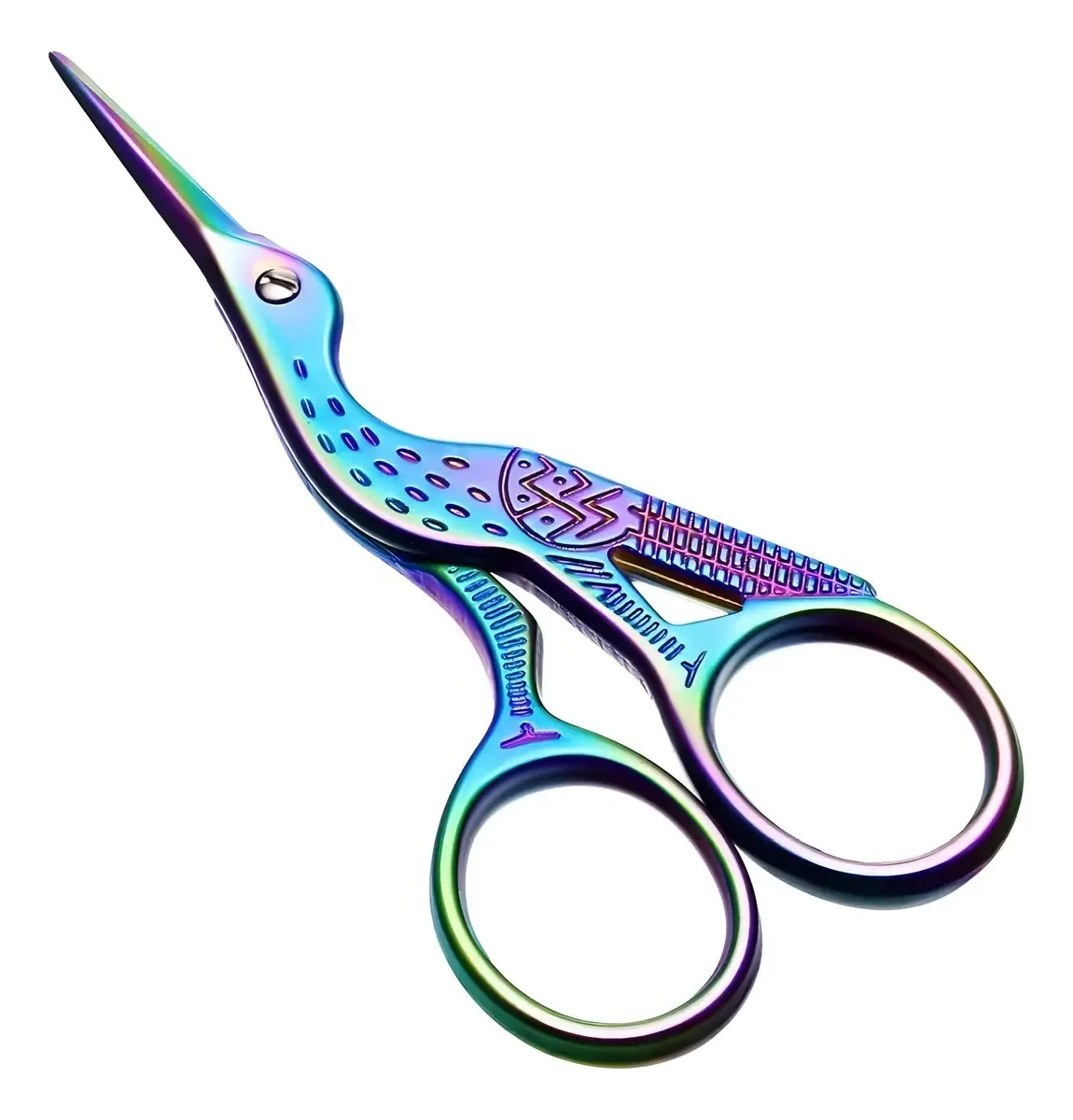 Tesoura De Costura Beauty Pássaro Inox Para Sobrancelhas E Bordados