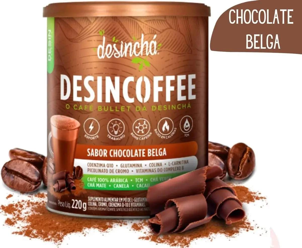 Cafe Termogenico Desincoffee Desincha Chocolate Belga - 220g
