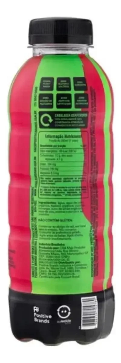 Isotonico Organico Jungle Morango Limão 100% Natural 500ml
