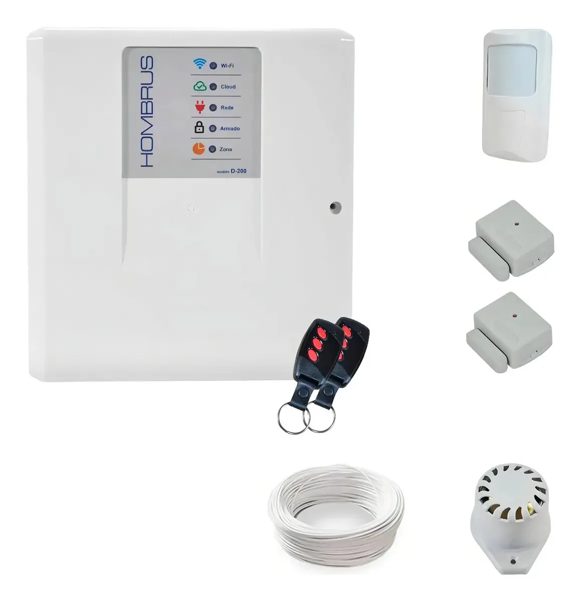 Kit Alarme Wi-fi 3 Sensores Sem Fio Acesso Por App Celular