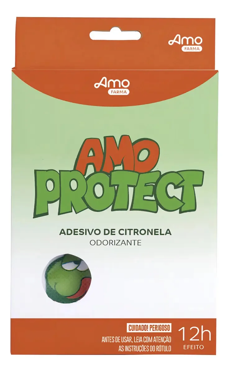 Adesivo Repelente Amo Farma Amo Protect Citronela Natural Infantil 8 Unidades