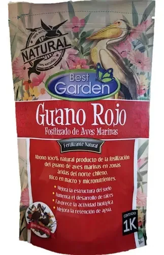 Guano Vermelho 1kg. Melhor jardim