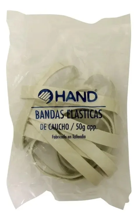 Cédula branca elástica Bandita, largura de 50 gramas, mão