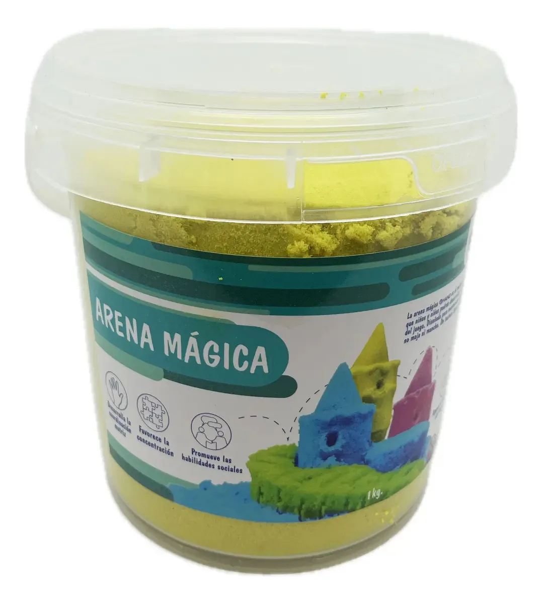 Magic Sand 1 Kilo Fine Motor Speed, cor amarela