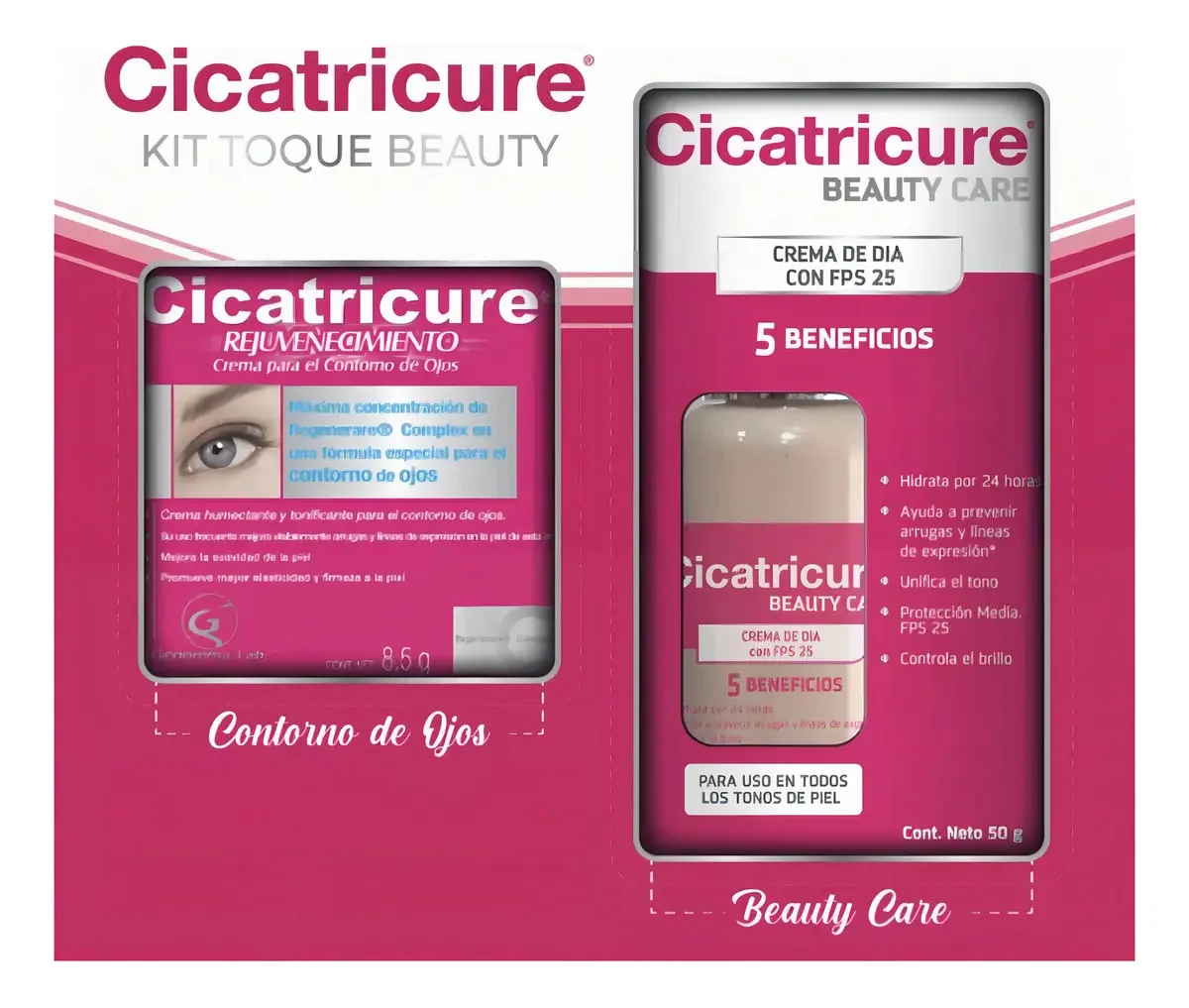 Pack Cicatricure Cuidado de Beleza 50g + Contorno dos Olhos 8,5g
