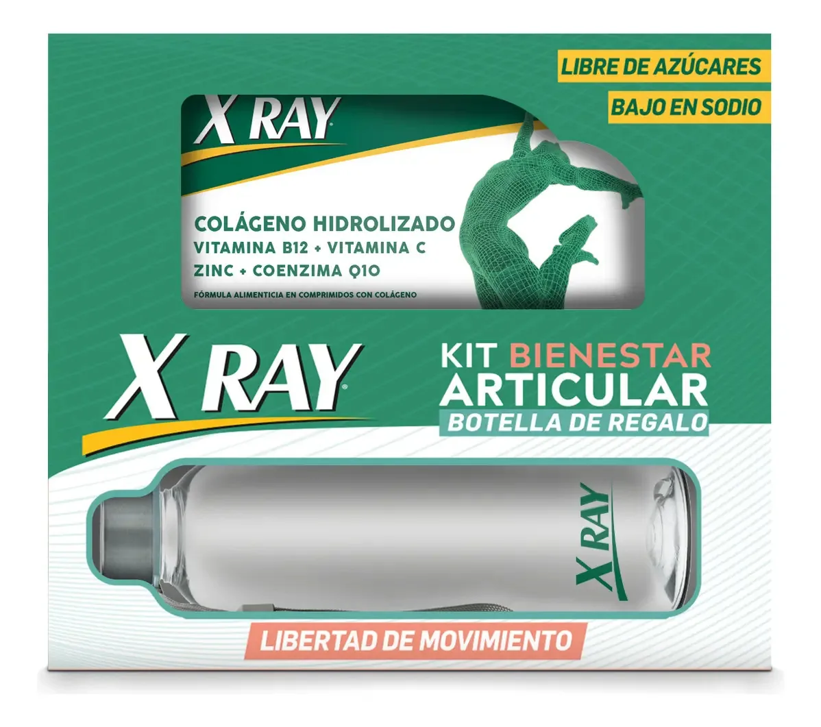 Kit de suplementos Xray Wellness 60 comprimidos e frasco