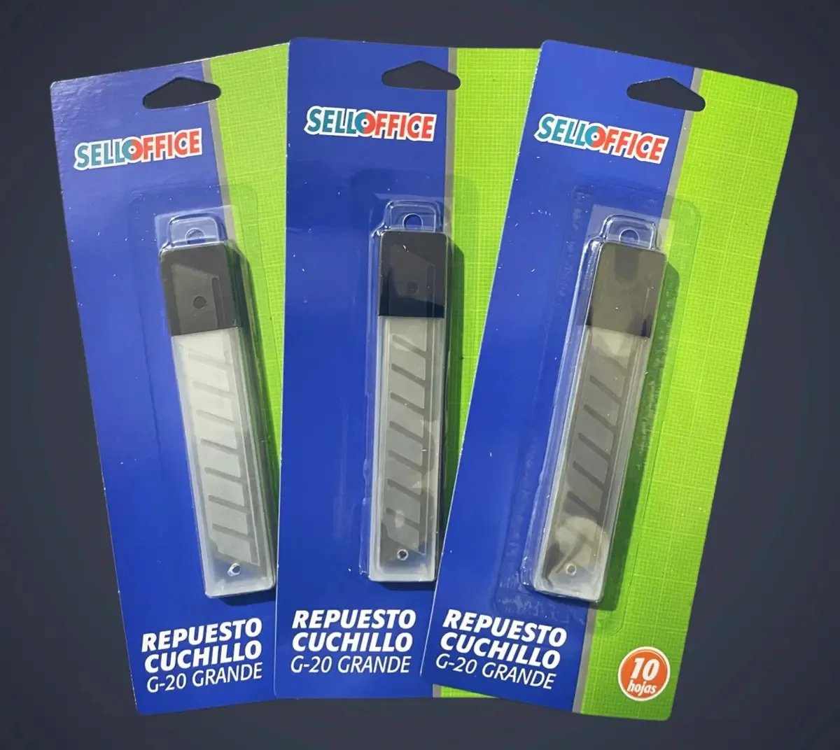 Conjunto de 3 peças de reposição para lâminas de faca (30 facas)
