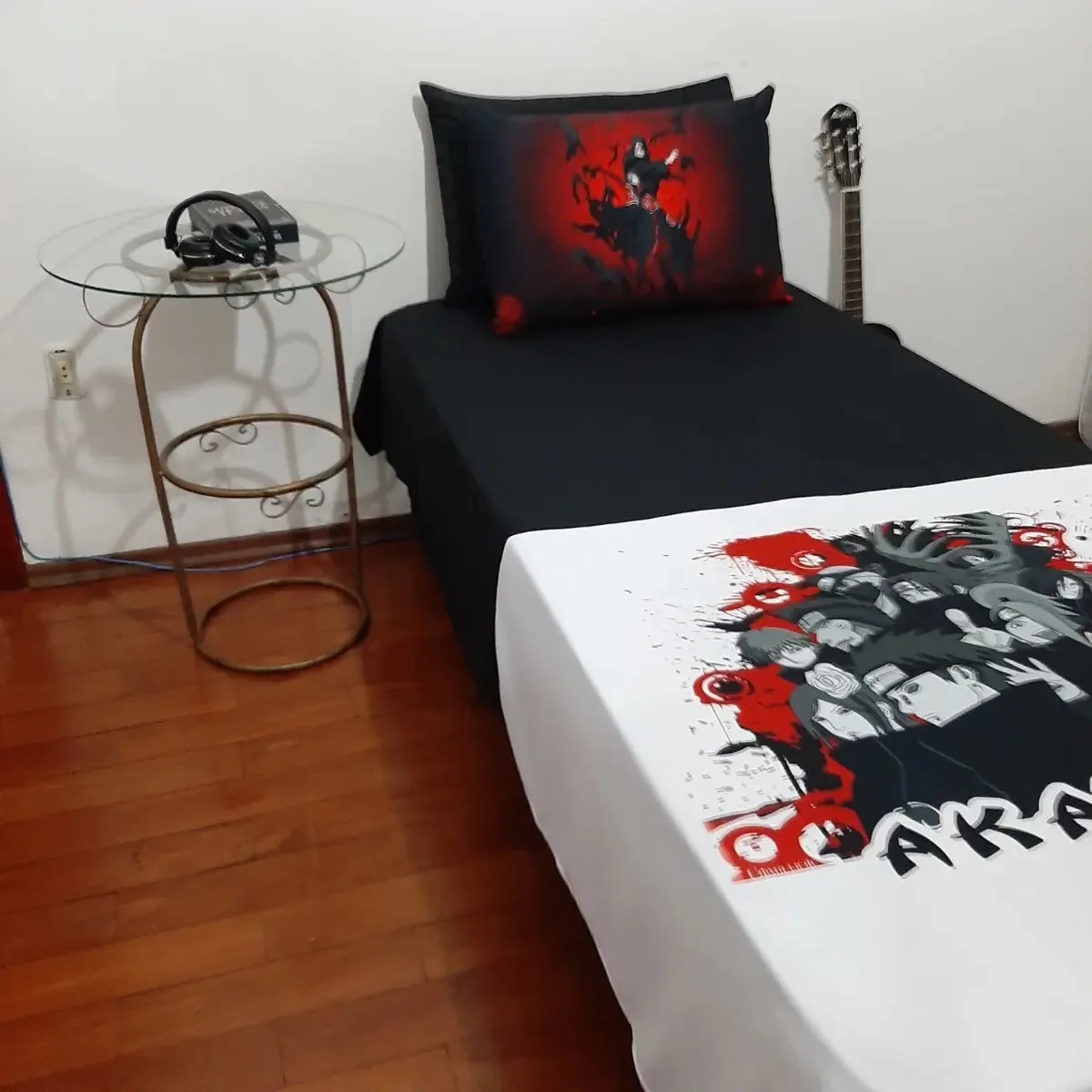 Lençol Personagem Akatsuki Itachi Cosplay Série Cor Banco E Preto