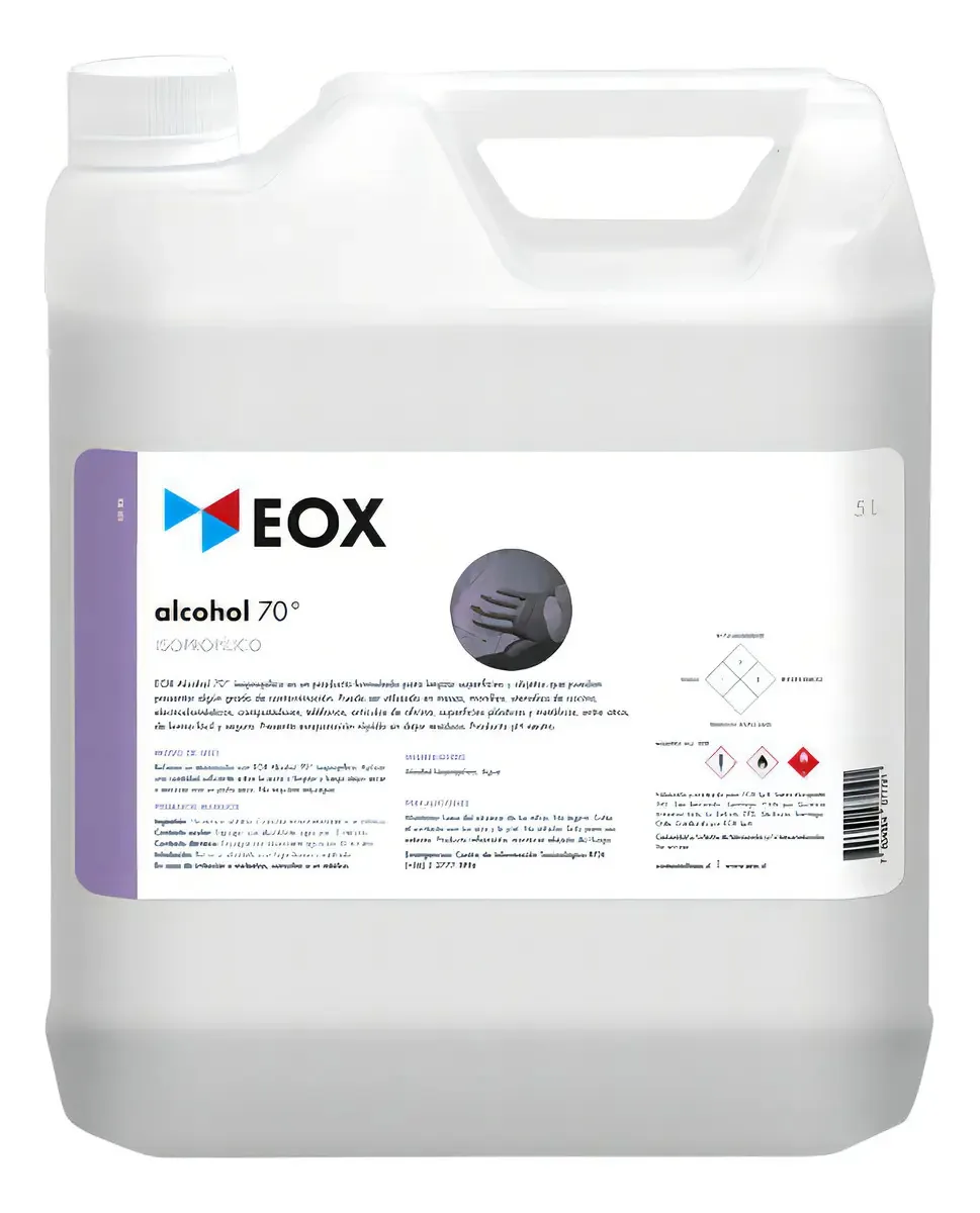 Álcool isopropílico 70% Eox 5 litros