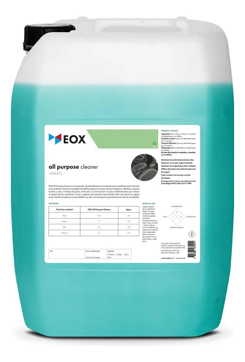Limpador Multipropósito Limpiador Multiuso Eox 22 Litros