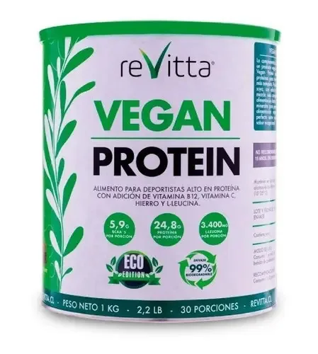 Proteína vegana Proteína vegana 1 kg. 30 porções Revitta Forest Fruit Flavor