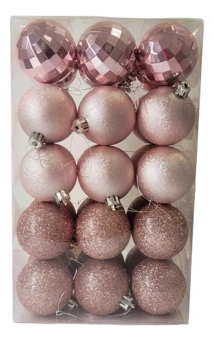 Kit Bolas Natalinas Decoração Enfeite Natal Sortidas 30 Un