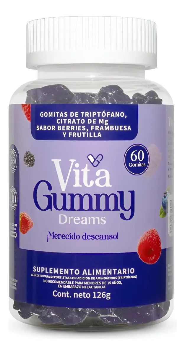 Gomas Vitagummy Dreams For Sleep 60 unidades de sabor de frutas silvestres