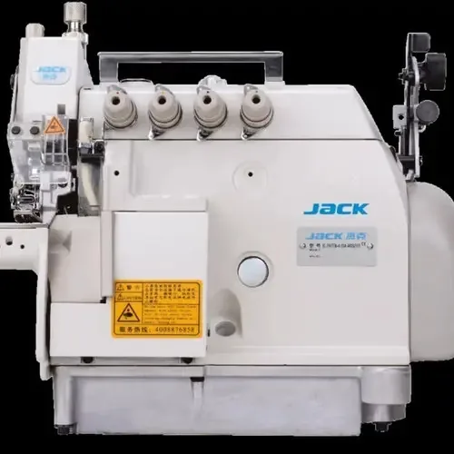 Overlock 4 Fios Jack- Esticador Pneumático-jk797di Cor Branco
