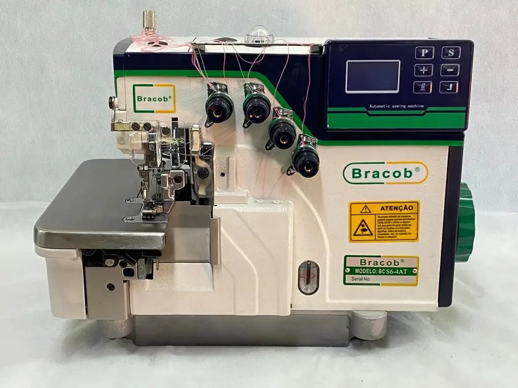 Overlock 4 Fios Bracob BCS64AT Alta Velocidade 8000ppm Iluminação