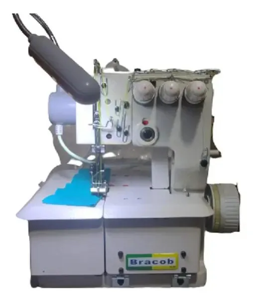 Máquina Overlock Bracob Costura Mecânica com 4 Fios e Iluminação LED