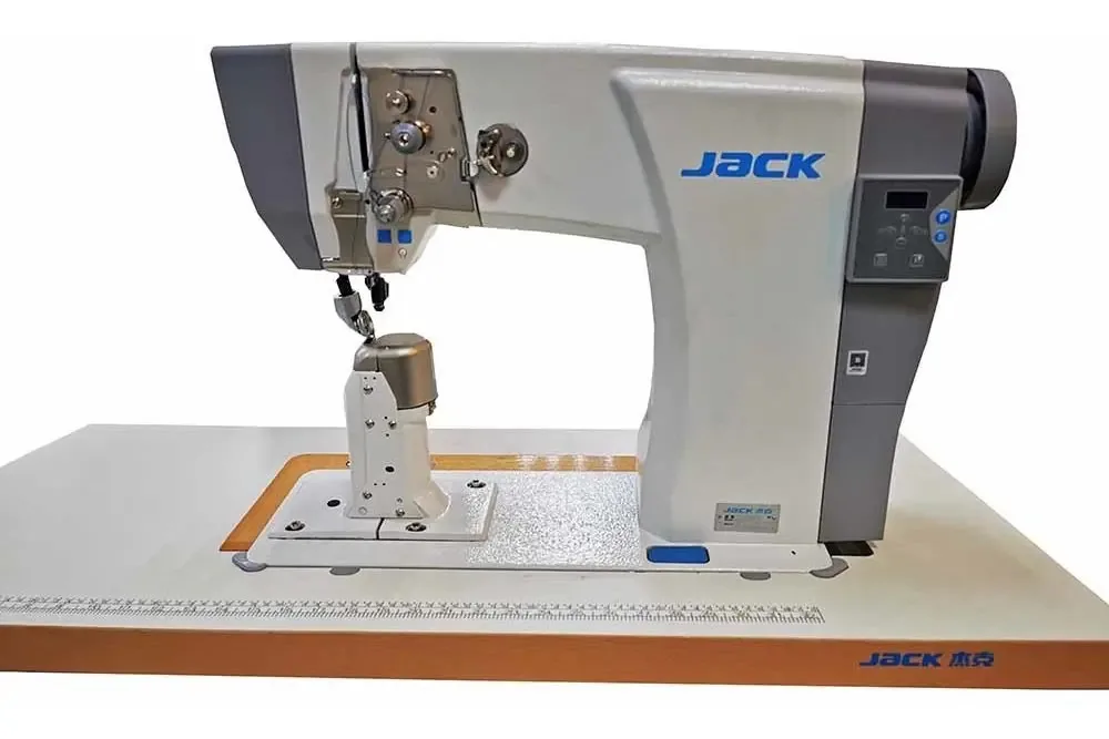 Máquina de Costura de Coluna Jack JK6591 Industrial para Calçados e Bolsas